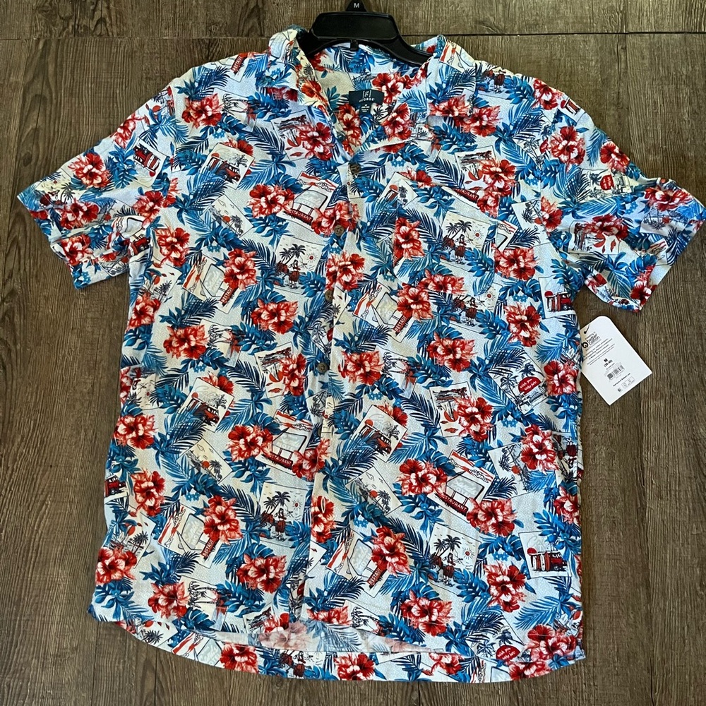 Floral Print Men's Shirt